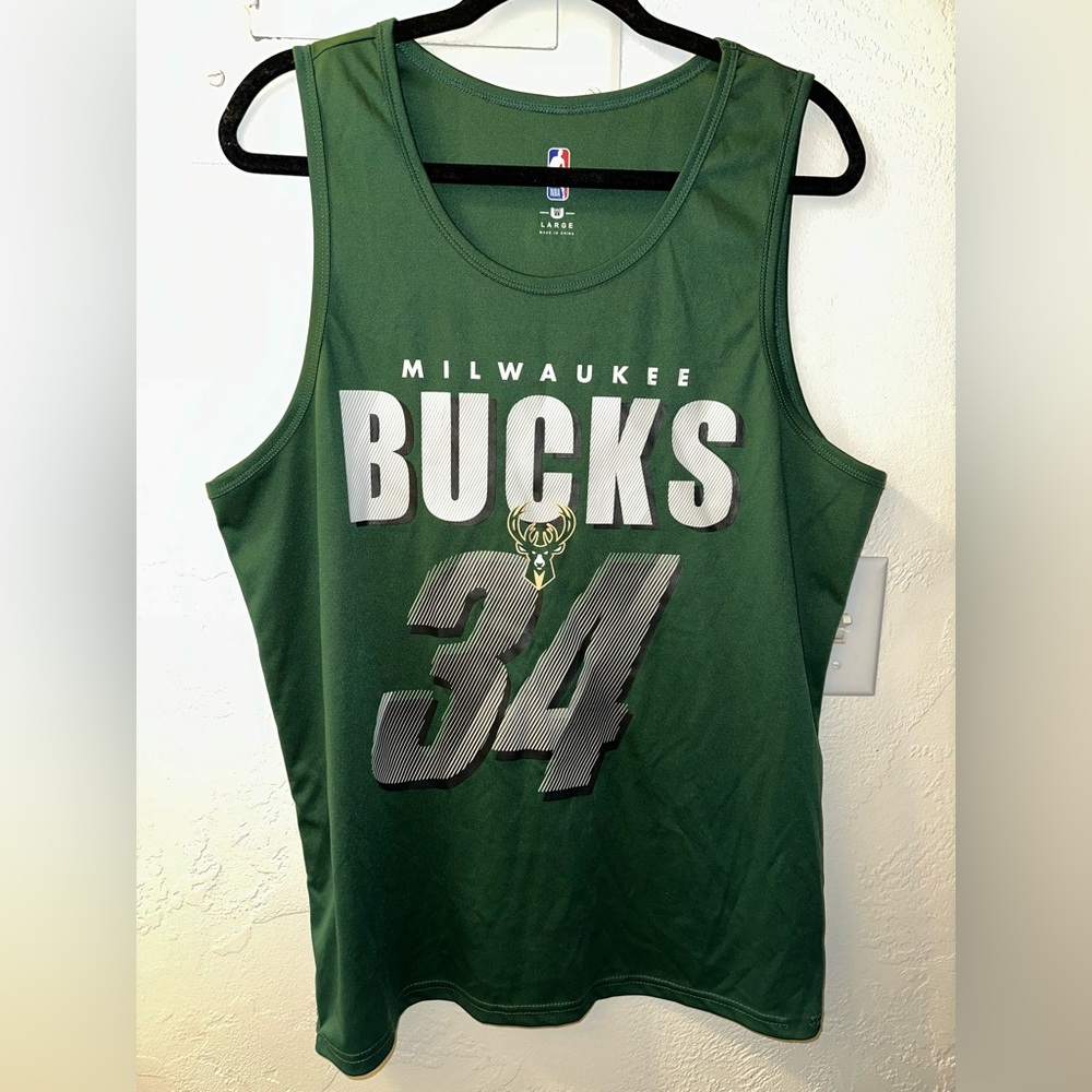 NBA Milwaukee Bucks Giannis Antetokounmpo Sleeveless Basketball Jersey Size L